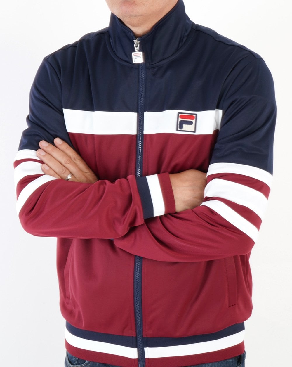 Fila Vintage Courto Track Top Claret/ Navy