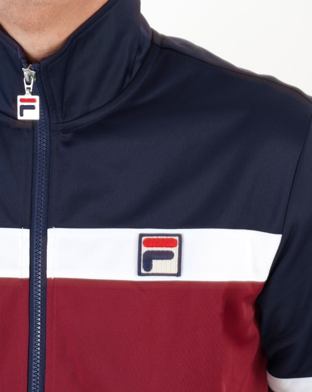 Fila Vintage Courto Track Top Claret/ Navy