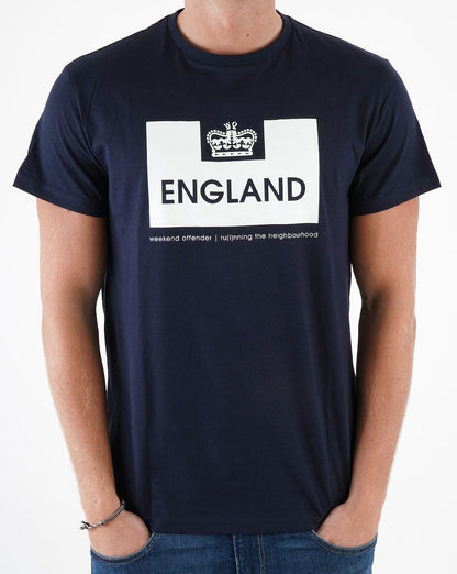 Weekend Offender England T-shirt Navy/White