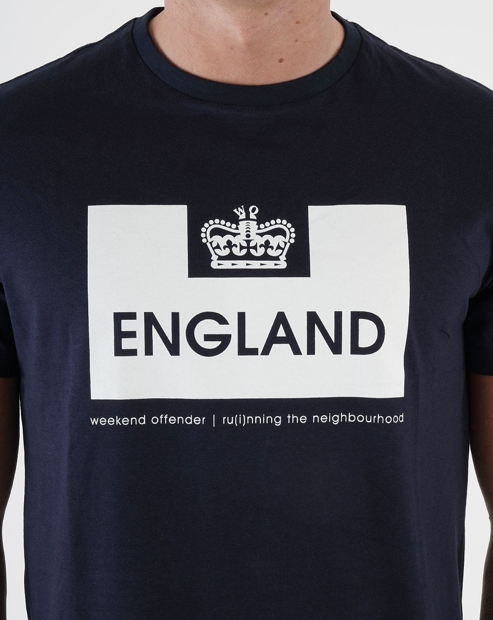 Weekend Offender England T-shirt Navy/White