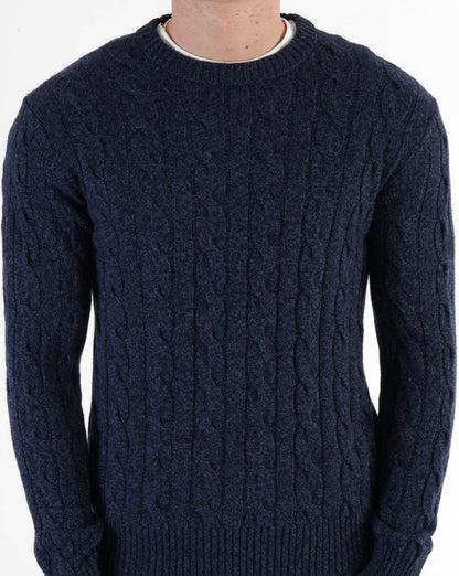 Benetton Cable Knit Jumper Navy
