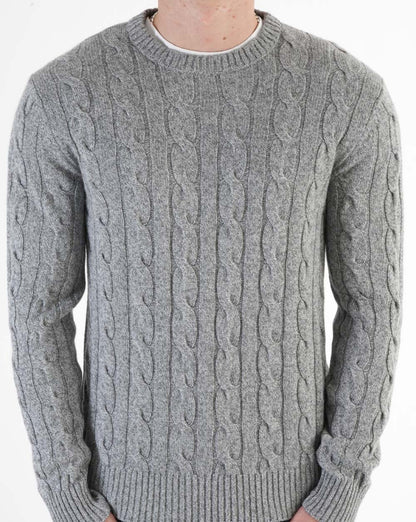 Benetton Cable Knit Jumper Grey