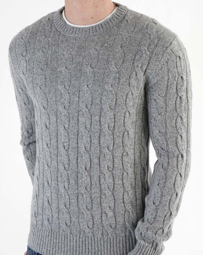 Benetton Cable Knit Jumper Grey