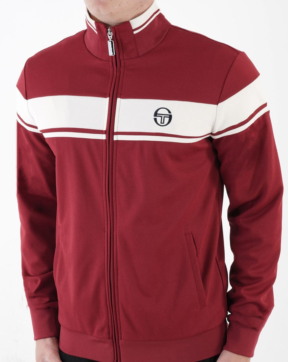 Sergio Tacchini Masters Track Top Merlot Off White
