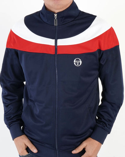 Sergio Tacchini Fohn Track Top Navy Blue/White