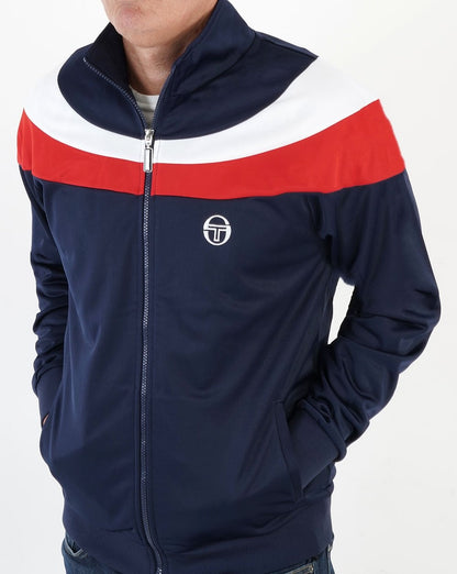 Sergio Tacchini Fohn Track Top Navy Blue/White