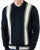 Ben Sherman Long Sleeve Cable Knit Polo Black