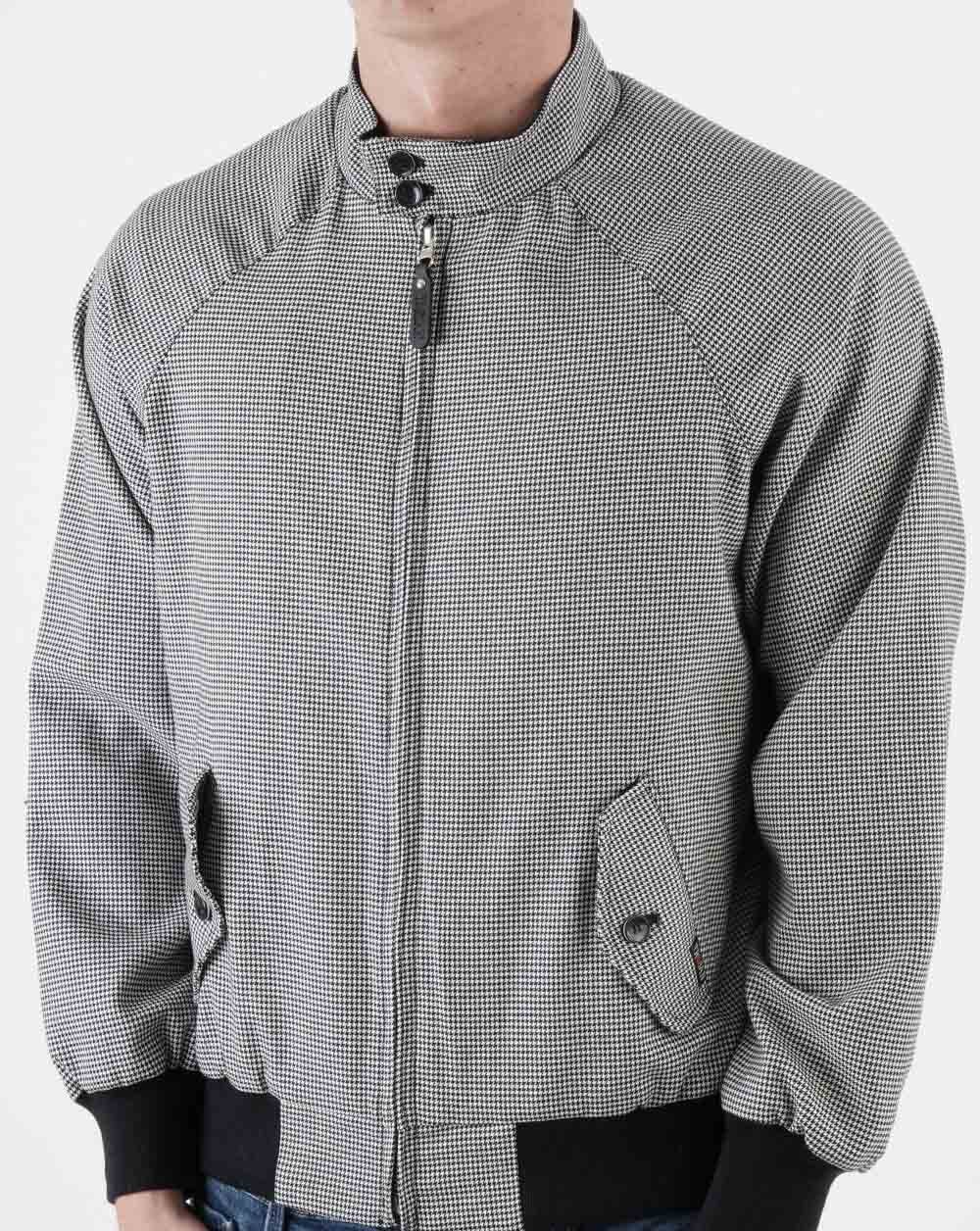 Trojan Dogtooth Harrington Jacket Black/White