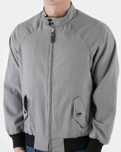 Trojan Dogtooth Harrington Jacket Black/White