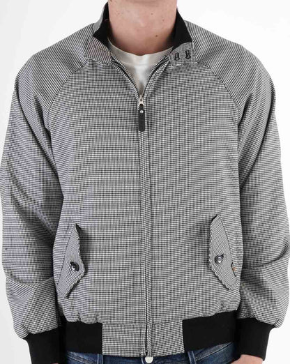 Trojan Dogtooth Harrington Jacket Black/White