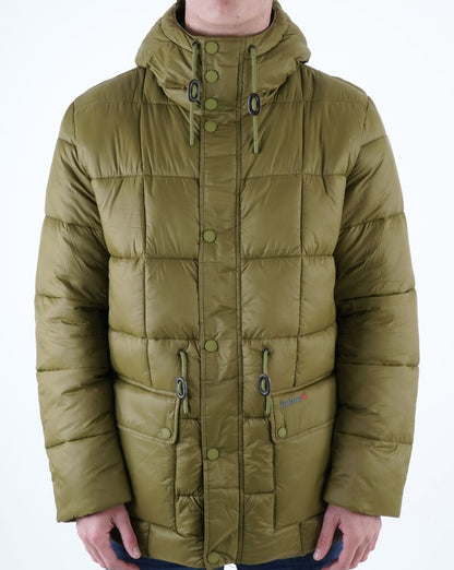 Barbour Fell Baffle Quilted Jacket North Green