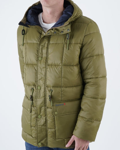 Barbour Fell Baffle Quilted Jacket North Green