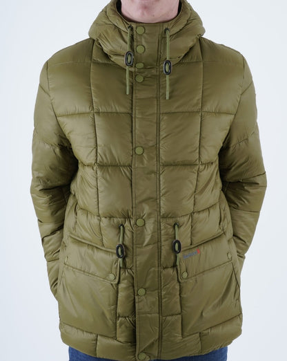 Barbour Fell Baffle Quilted Jacket North Green