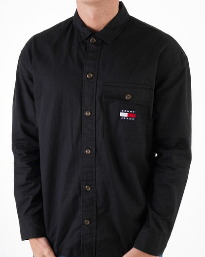 Tommy Jeans Cotton Overshirt Black