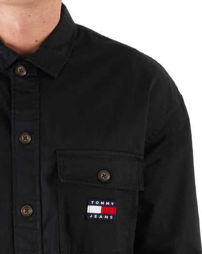 Tommy Jeans Cotton Overshirt Black