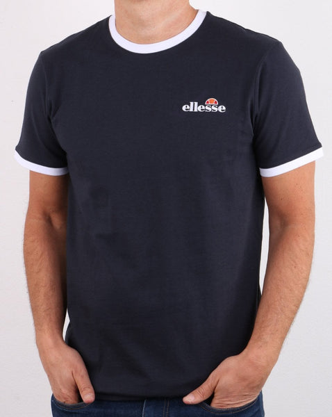 Ellesse Ringer T Shirt Navy