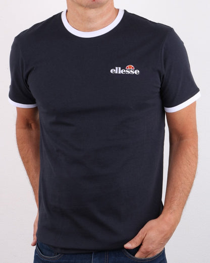 Ellesse Ringer T Shirt Navy