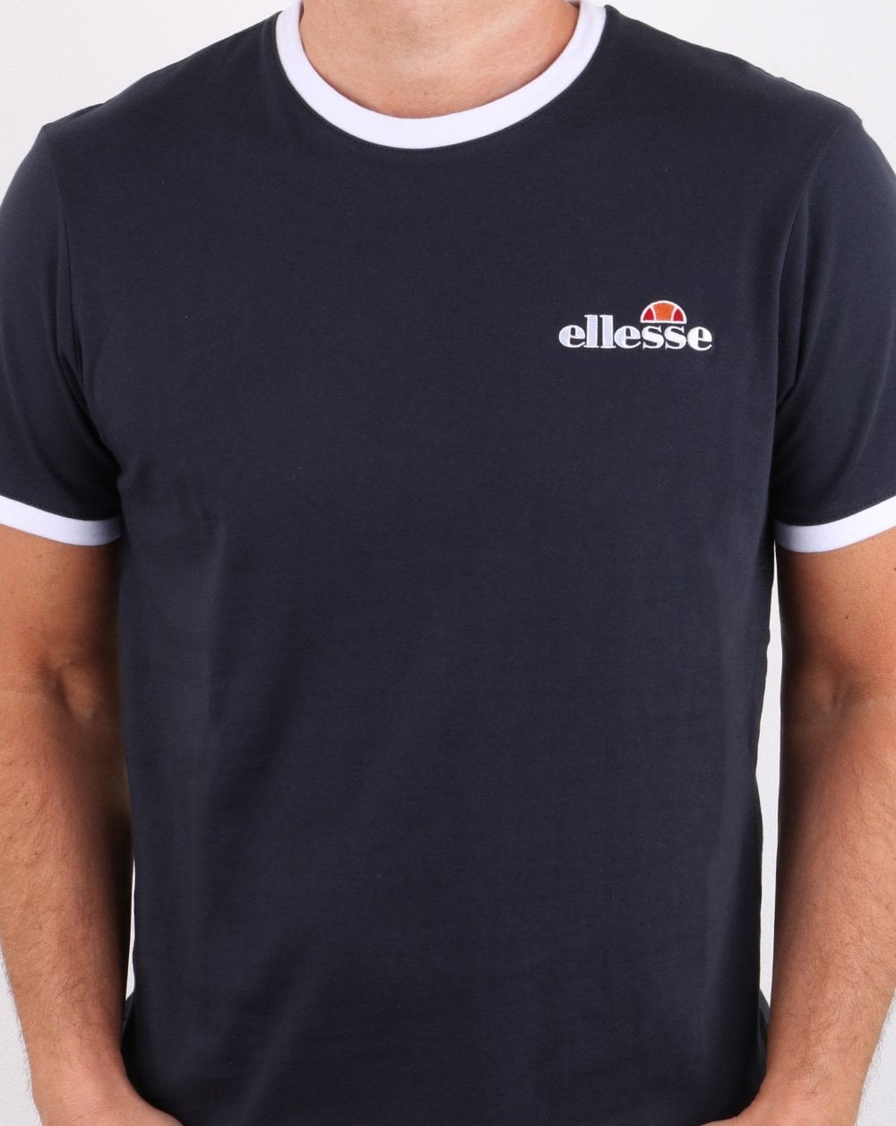 Ellesse Ringer T Shirt Navy