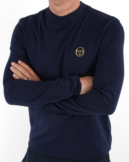 Sergio Tacchini Mock Neck Top Navy