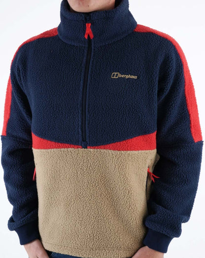 Berghaus Houlton Half Zip Fleece Navy/Sand/Red