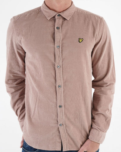 Lyle & Scott Needle Cord Shirt Mauve Dusk