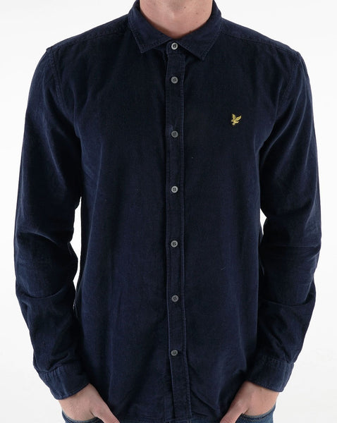 Lyle & Scott Needle Cord Shirt Dark Navy