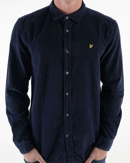 Lyle & Scott Needle Cord Shirt Dark Navy