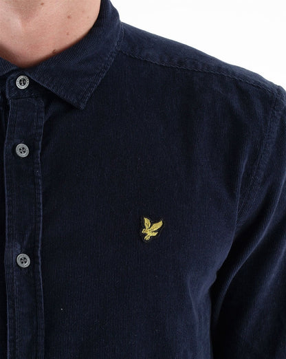 Lyle & Scott Needle Cord Shirt Dark Navy