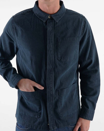 Barbour Lanwell Cotton Overshirt Navy
