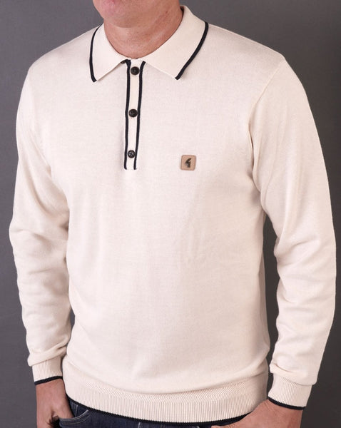 Gabicci Vintage Lineker Long Sleeve Knitted Cream