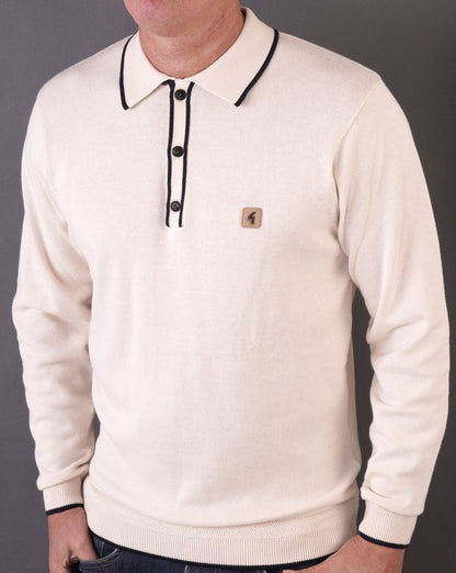 Gabicci Vintage Lineker Long Sleeve Knitted Cream