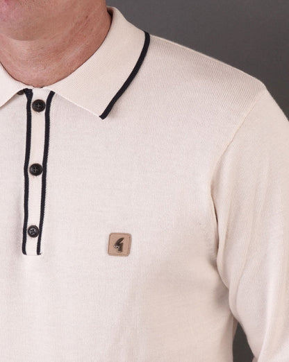 Gabicci Vintage Lineker Long Sleeve Knitted Cream