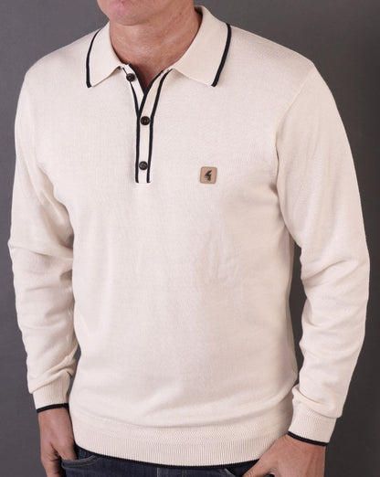 Gabicci Vintage Lineker Long Sleeve Knitted Cream
