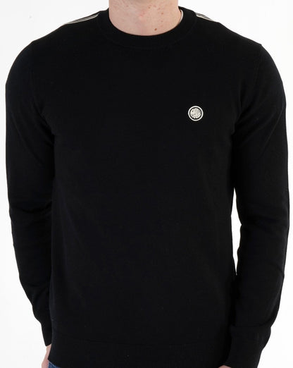 Pretty Green Tipped Knit Jumper Black