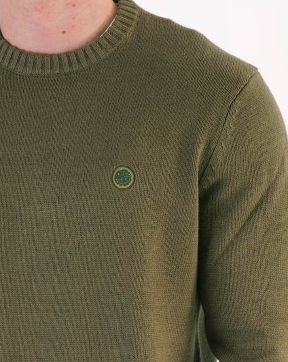 Pretty Green Standards Knitted Jumper Khaki Green