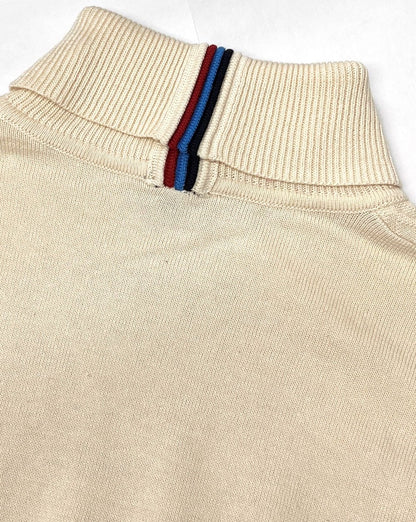 Gabicci Vintage Leonardo Knitted Roll Neck Cream