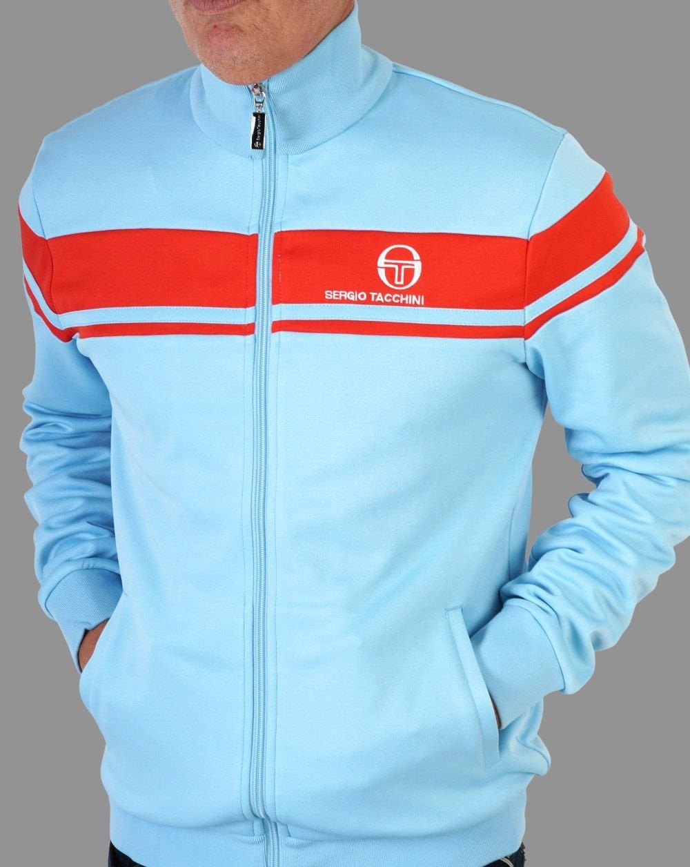 Sergio Tacchini Masters Track Top Sky Blue/Orange