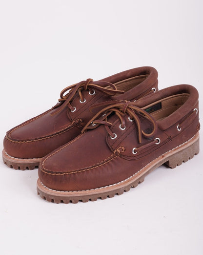 Timberland 3 Eye Handsewn Boat Shoe Rust