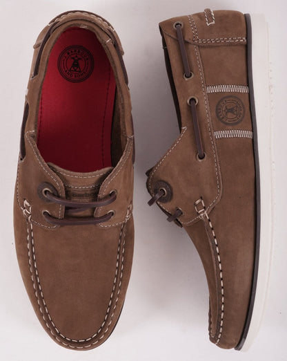 Barbour Wake Suede Shoes Russet