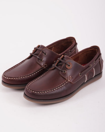 Barbour Wake Leather Shoes Mahogany