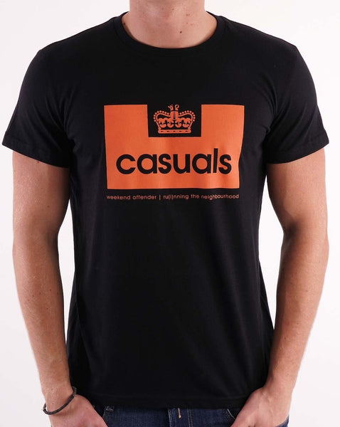 Weekend Offender Casuals T Shirt Black/Orange
