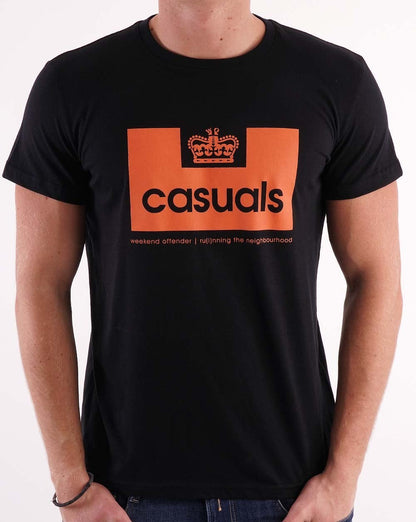 Weekend Offender Casuals T Shirt Black/Orange