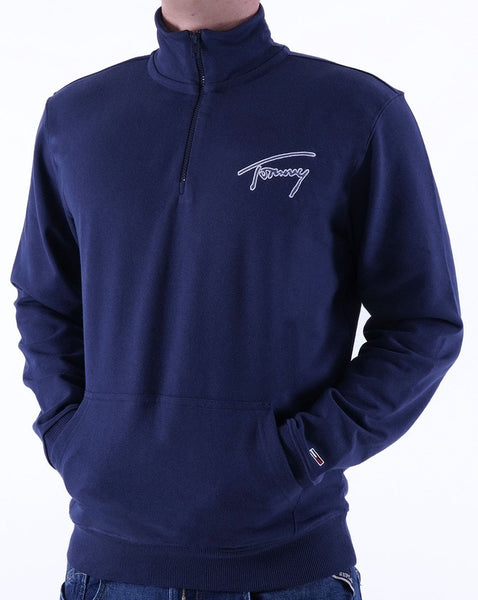 Tommy Jeans Signature Half Zip Sweatshirt Navy