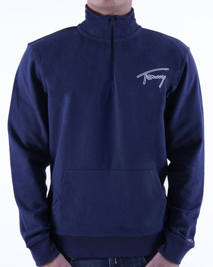 Tommy Jeans Signature Half Zip Sweatshirt Navy