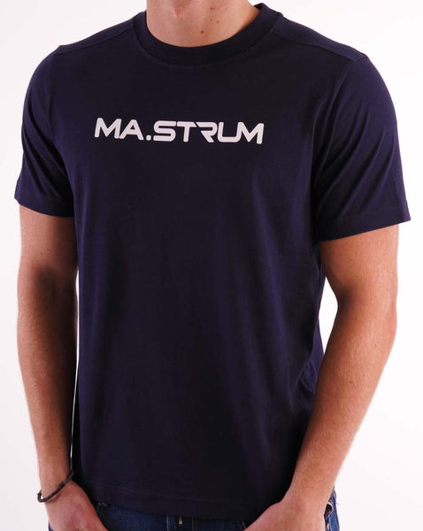 Ma.strum Chest Print T-shirt Ink Navy