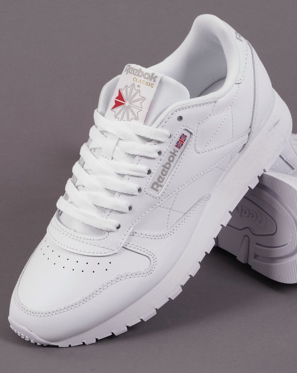 Reebok Classic Leather Trainers White/White