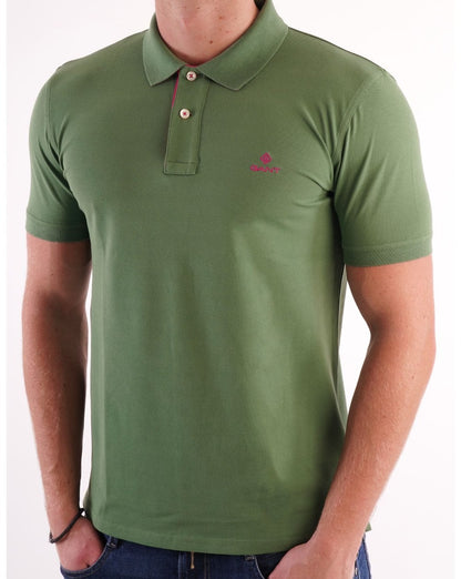 Gant Contrast Collar Leaf Green/Pink
