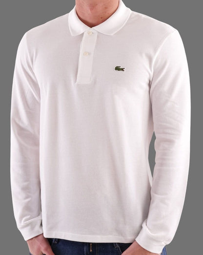 Lacoste Long Sleeve Polo Shirt White