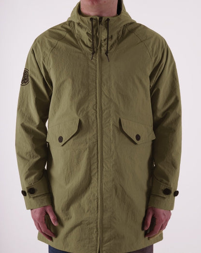 Pretty Green Heaton Parka Khaki Green