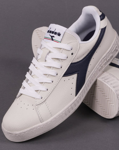 Diadora Game L Low Waxed Trainer White Navy